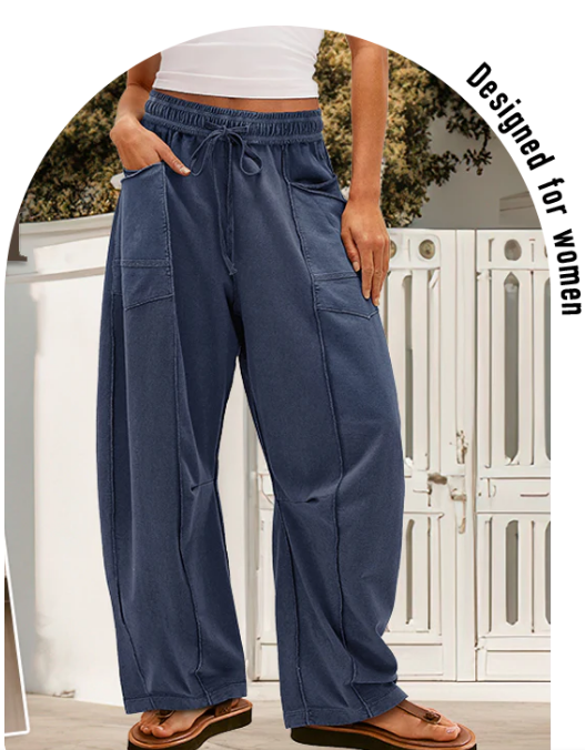 🎁New Arrival-50% Off👖Women's Casual Loose Drawstring Wide-Leg Pants