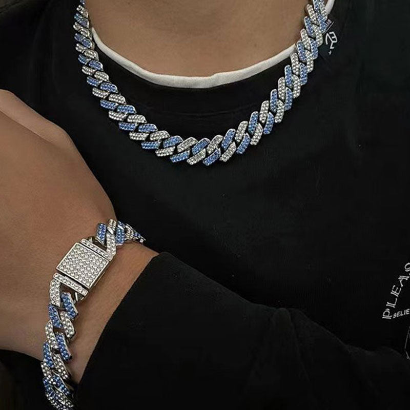Zirconia Diamond-Cuban Link Necklace