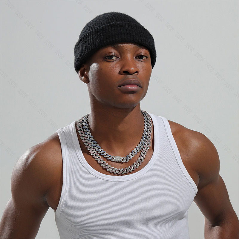 Zirconia Diamond-Cuban Link Necklace