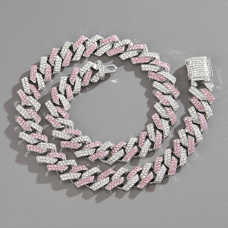 Zirconia Diamond-Cuban Link Necklace
