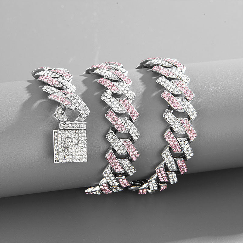 Zirconia Diamond-Cuban Link Necklace