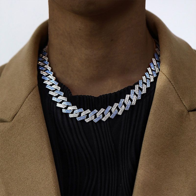Zirconia Diamond-Cuban Link Necklace