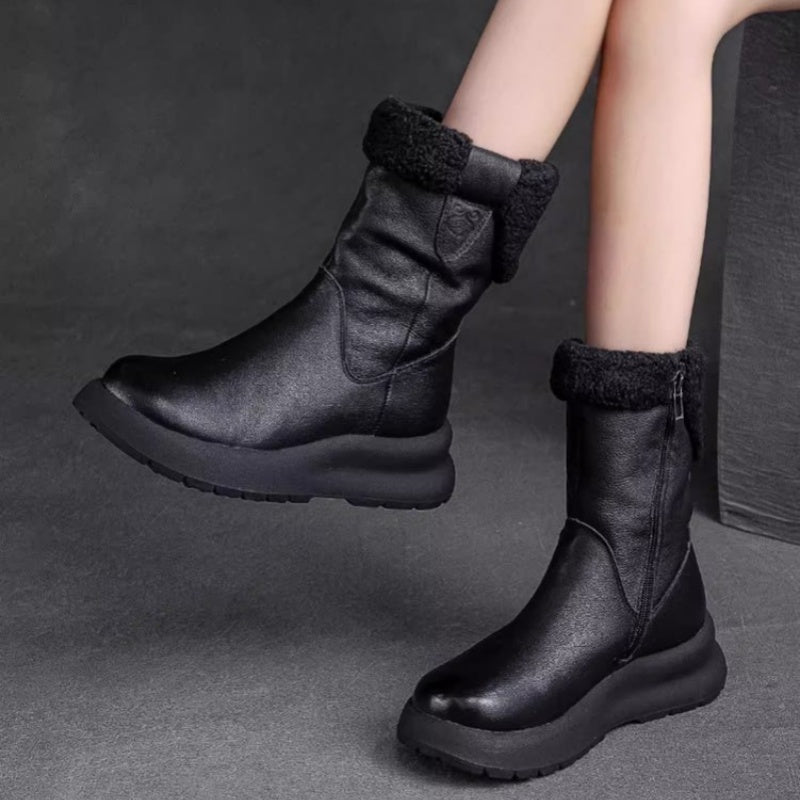 ✨Women's Trendy Zip-up Thick Lined Ankle Boots✨