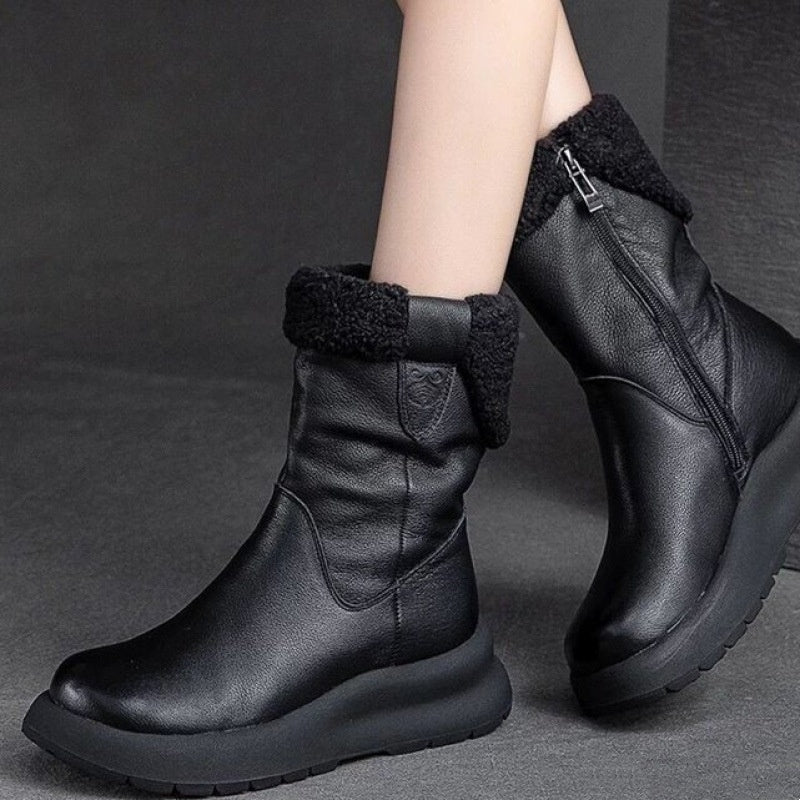 ✨Women's Trendy Zip-up Thick Lined Ankle Boots✨