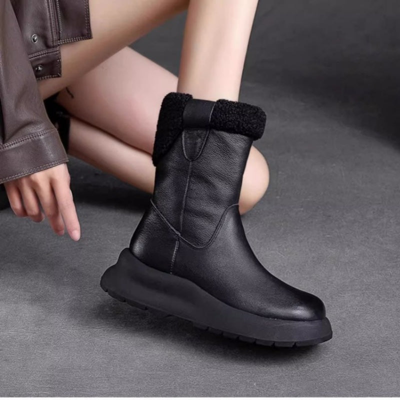 ✨Women's Trendy Zip-up Thick Lined Ankle Boots✨