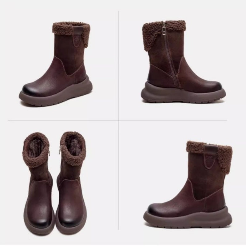 ✨Women's Trendy Zip-up Thick Lined Ankle Boots✨