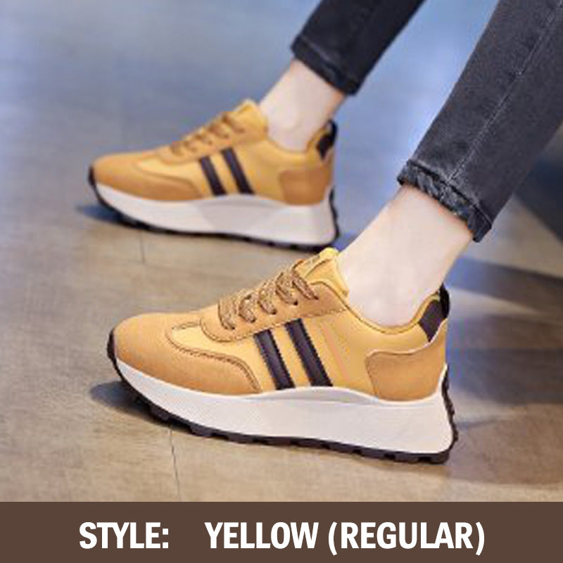 Warm PU Leather Sneakers with Thick Sole
