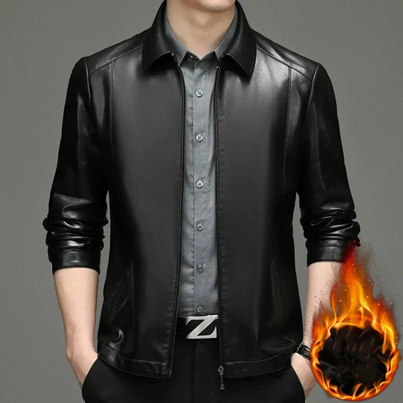Men's Casual PU Leather Jacket(50% OFF)