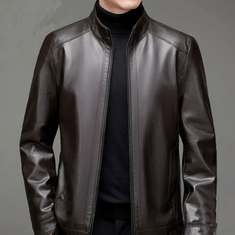 Men's Casual PU Leather Jacket(50% OFF)