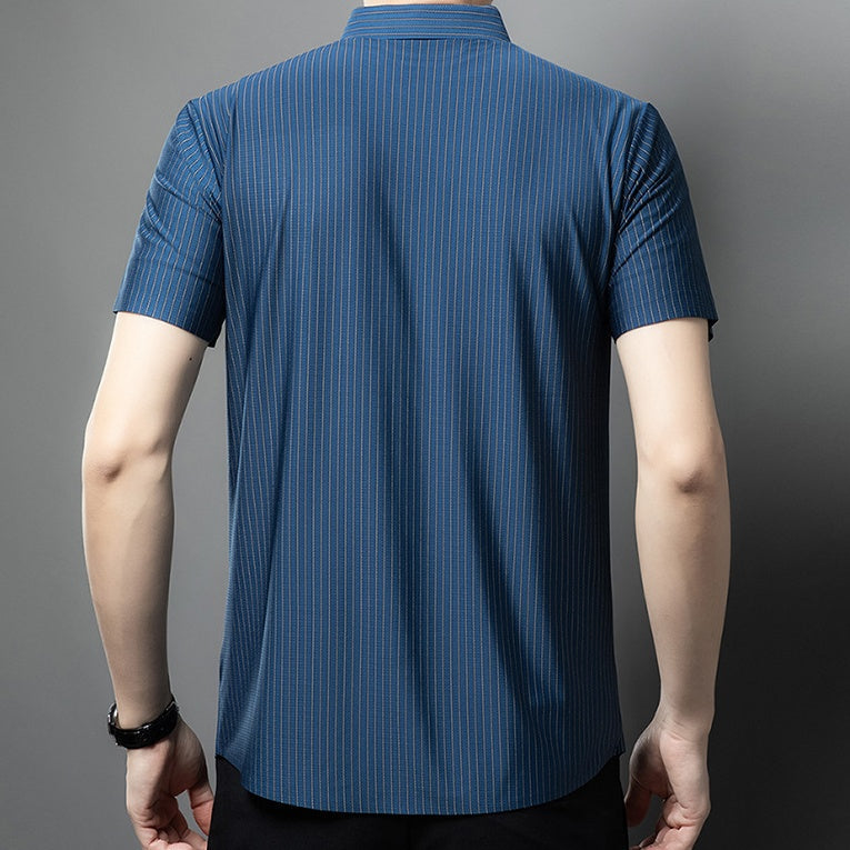 ๐๐Men's Short Sleeve Striped Button-Down Shirt๐๐๐