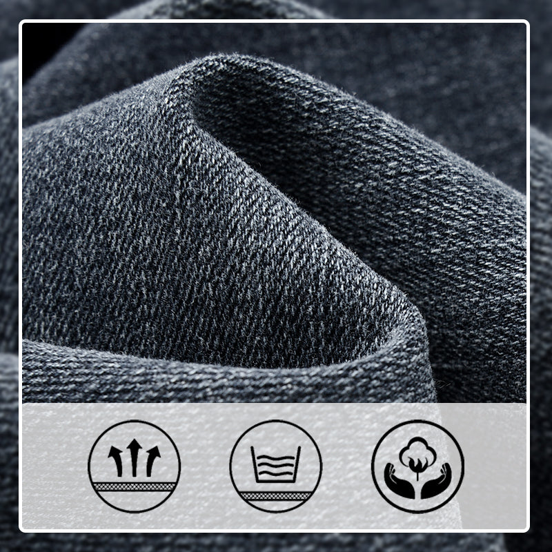 Men's Printed Slim Fit Straight-Leg Jeans