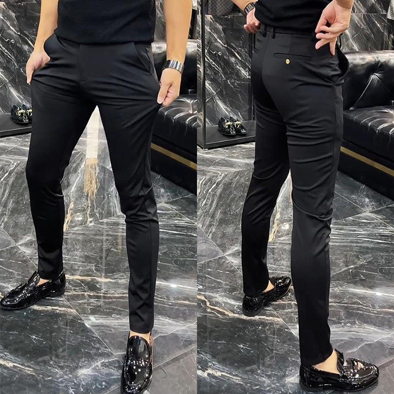 Men's Black Slim Fit Dress Pants