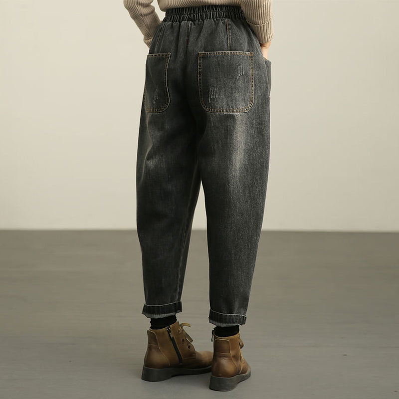 Women’s Retro Denim Sarouel Pants