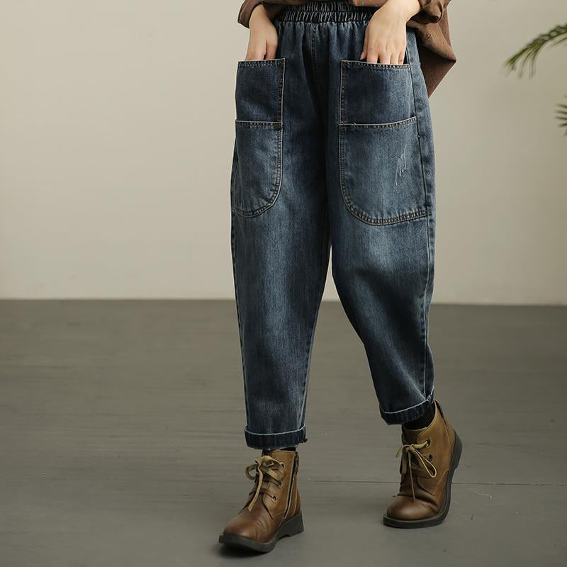 Women’s Retro Denim Sarouel Pants