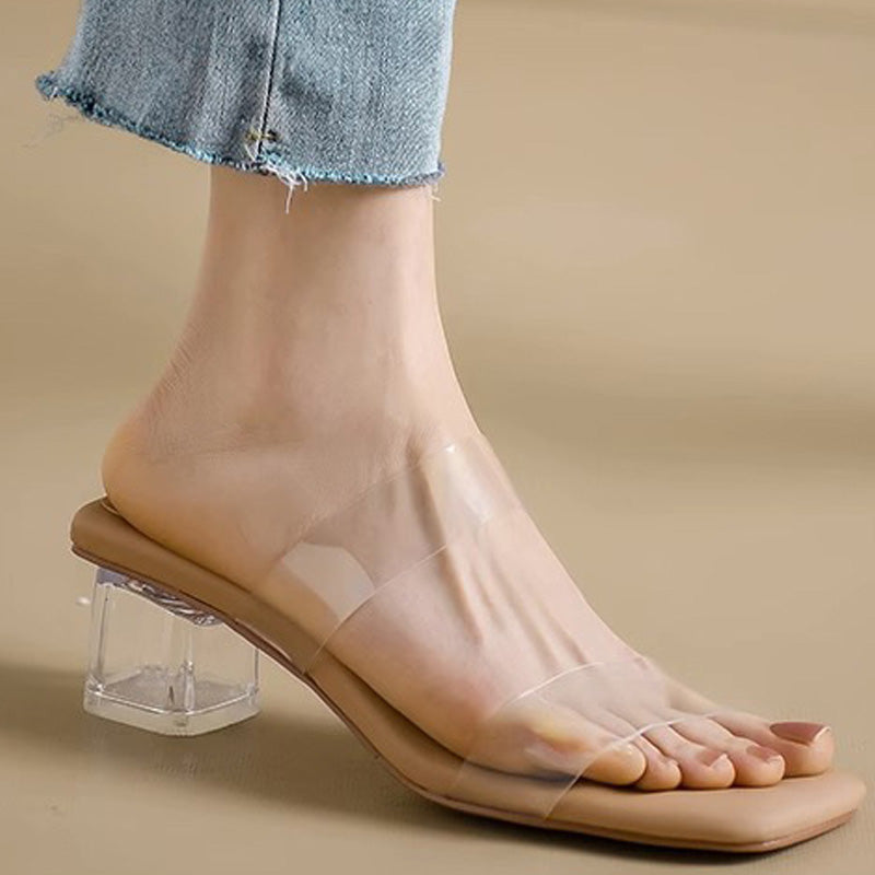 Women's Fashion Elegant Transparent High Heeled Sandals