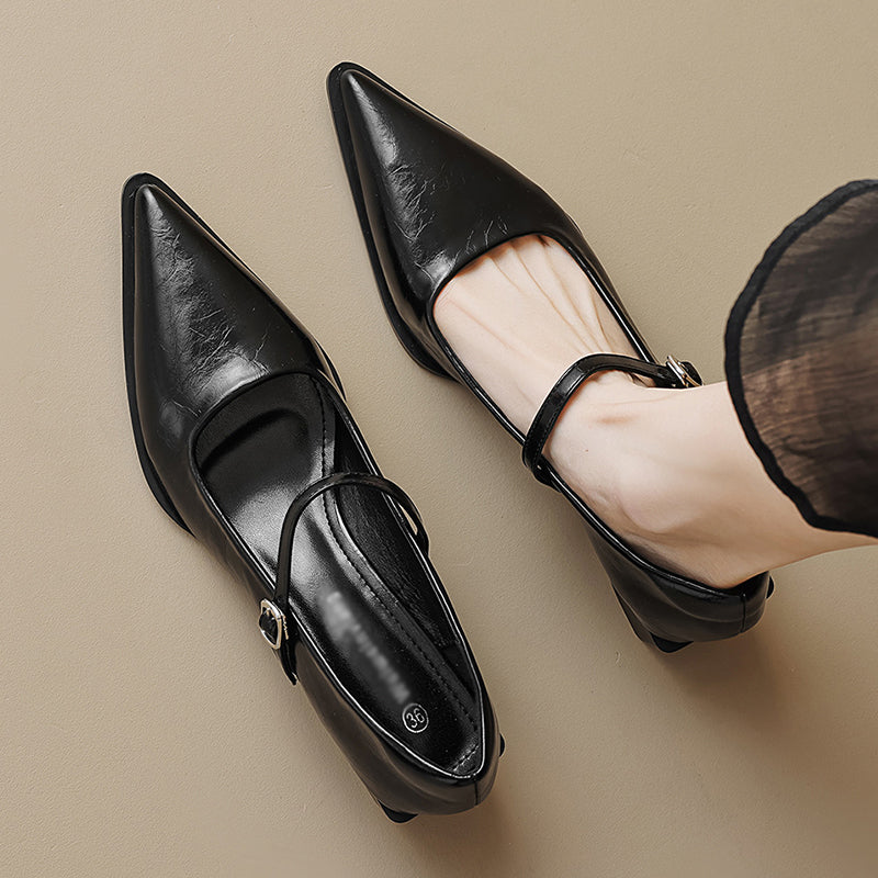 Women's Elegant Pointed Toe Square Heel Sandals