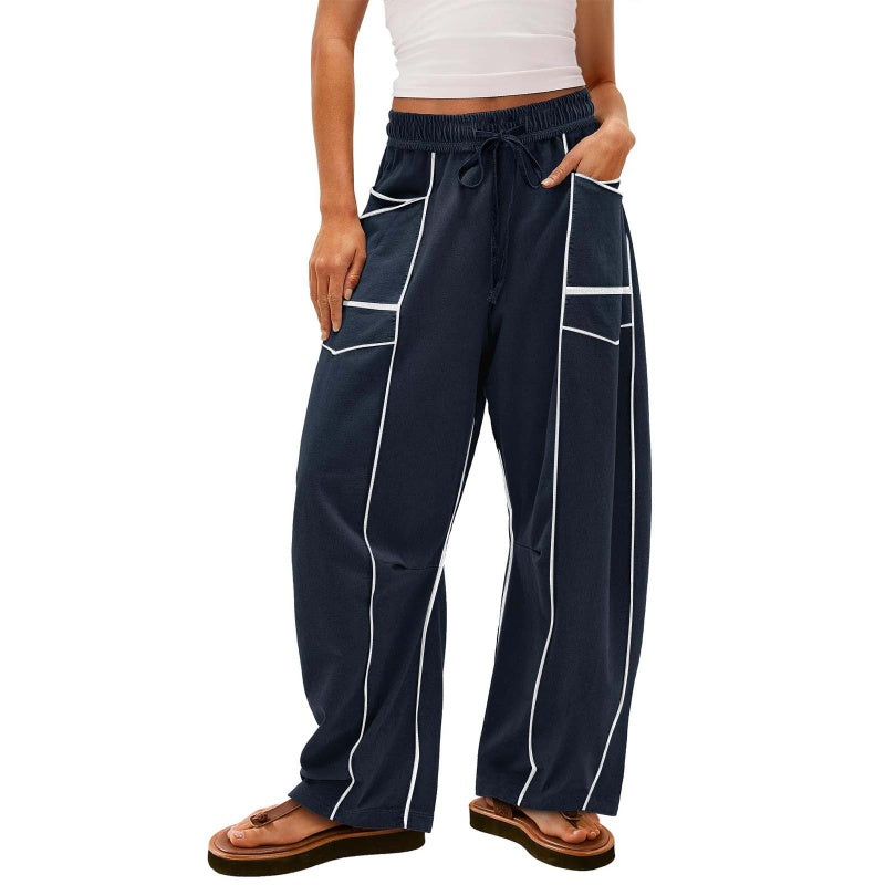 🎁New Arrival-50% Off👖Women's Casual Loose Drawstring Wide-Leg Pants