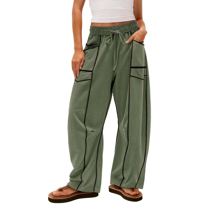 🎁New Arrival-50% Off👖Women's Casual Loose Drawstring Wide-Leg Pants