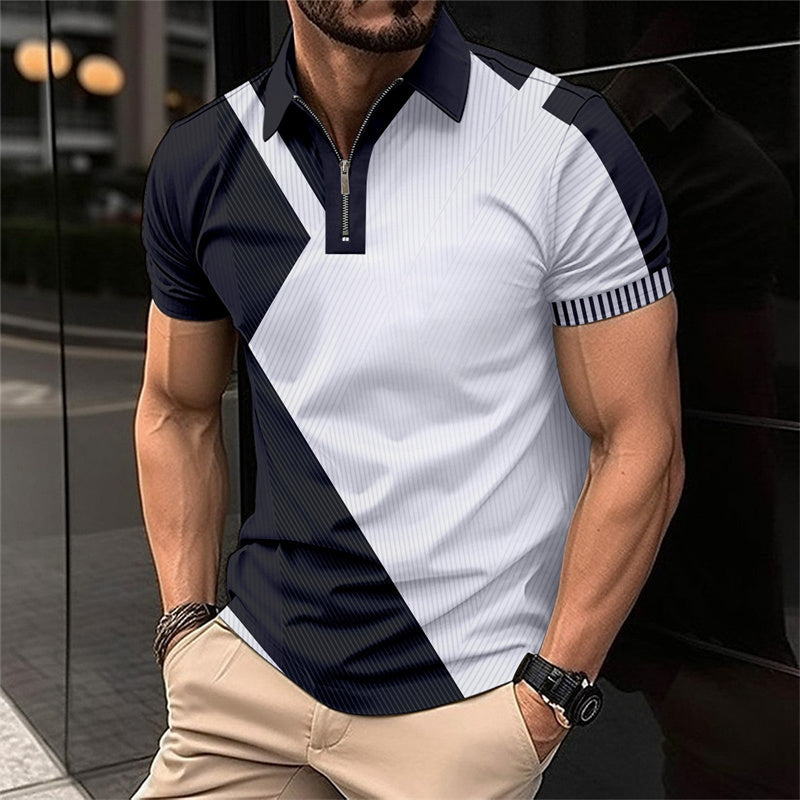 Men's Fashion Breathable Quarter-Zip T-Shirt
