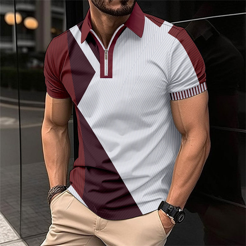 Men's Fashion Breathable Quarter-Zip T-Shirt