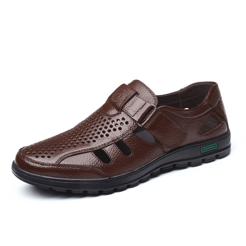 Men's Summer Genuine Leather Breathable Sandals