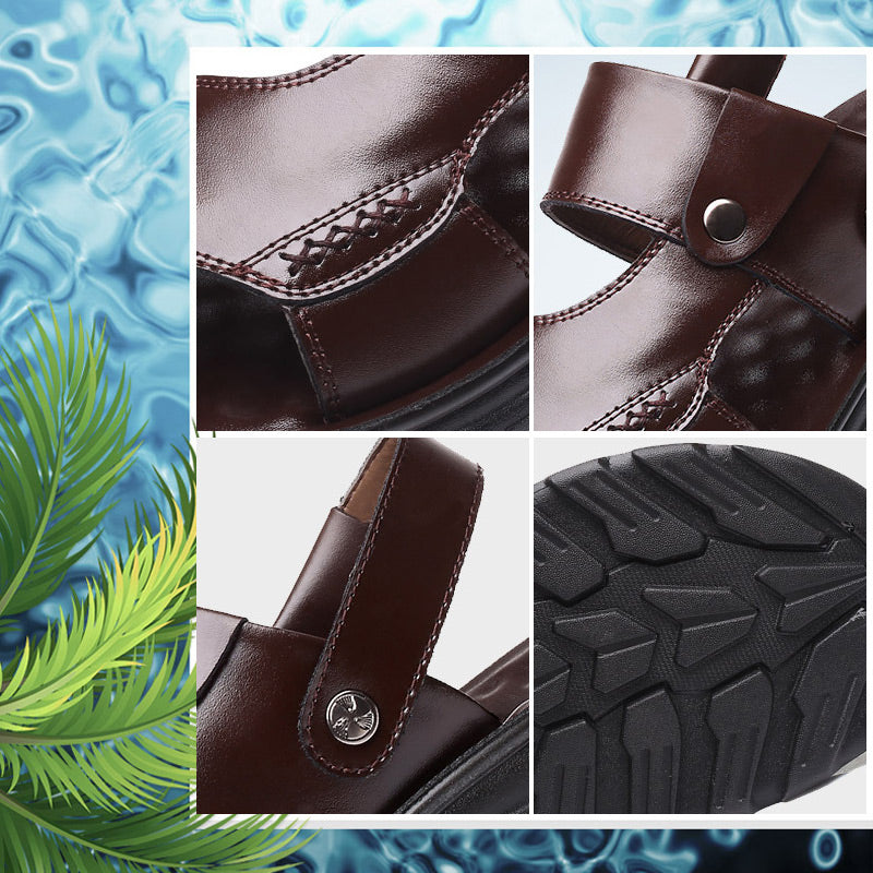Summer Men's Leather Casual Sandals
