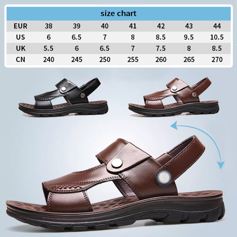 Summer Men's Leather Casual Sandals