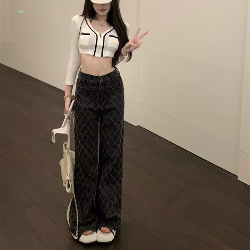 Women's Vintage Trendy High-Waisted Denim Jeans