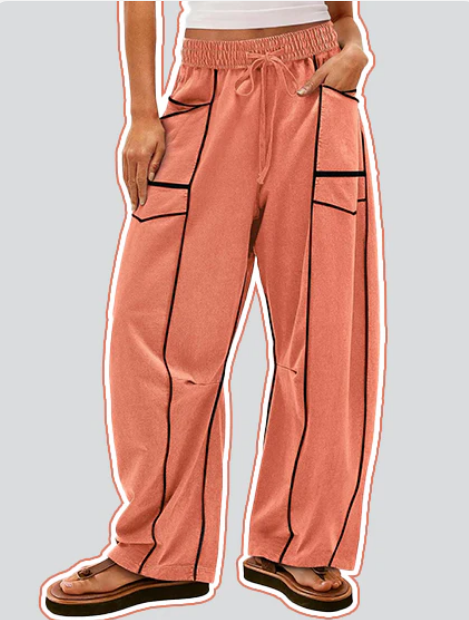 🎁New Arrival-50% Off👖Women's Casual Loose Drawstring Wide-Leg Pants