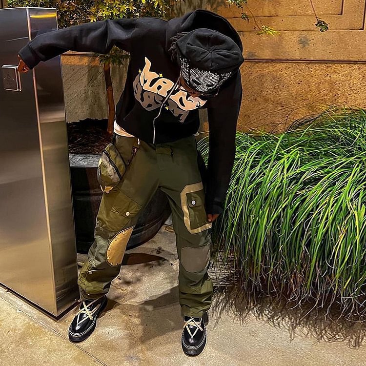 Zip Hooded Full Puff Print Hoodie