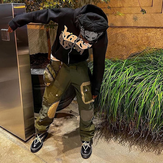 Zip Hooded Full Puff Print Hoodie