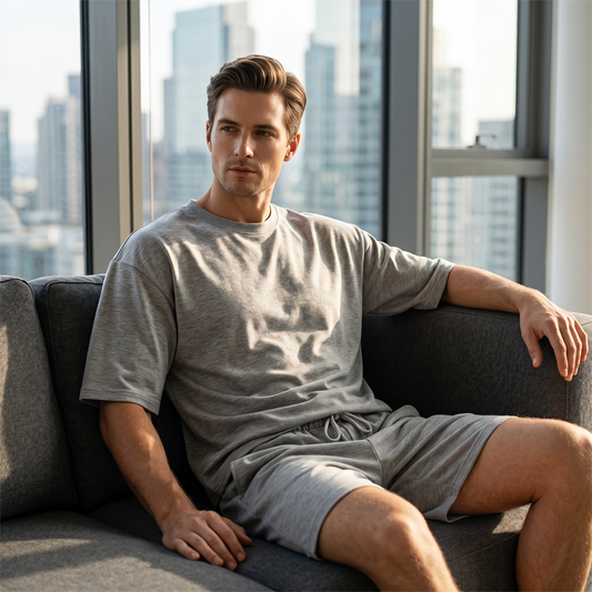 Men's Casual Two-Piece T-Shirt and Shorts Set