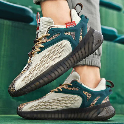 Fish Scale Airflow Super Soft Sole Men's Casual Sports Shoes