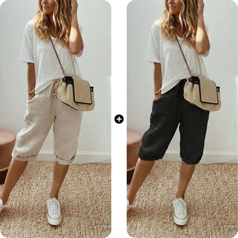 ⏳Time-Limited Special⏰Women's Casual Cotton Linen Capris