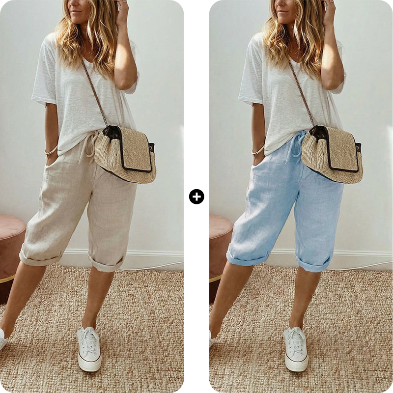 ⏳Time-Limited Special⏰Women's Casual Cotton Linen Capris