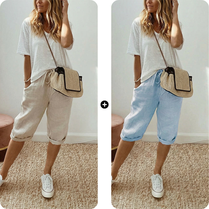 ⏳Time-Limited Special⏰Women's Casual Cotton Linen Capris