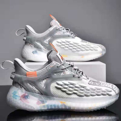 Fish Scale Airflow Super Soft Sole Men's Casual Sports Shoes