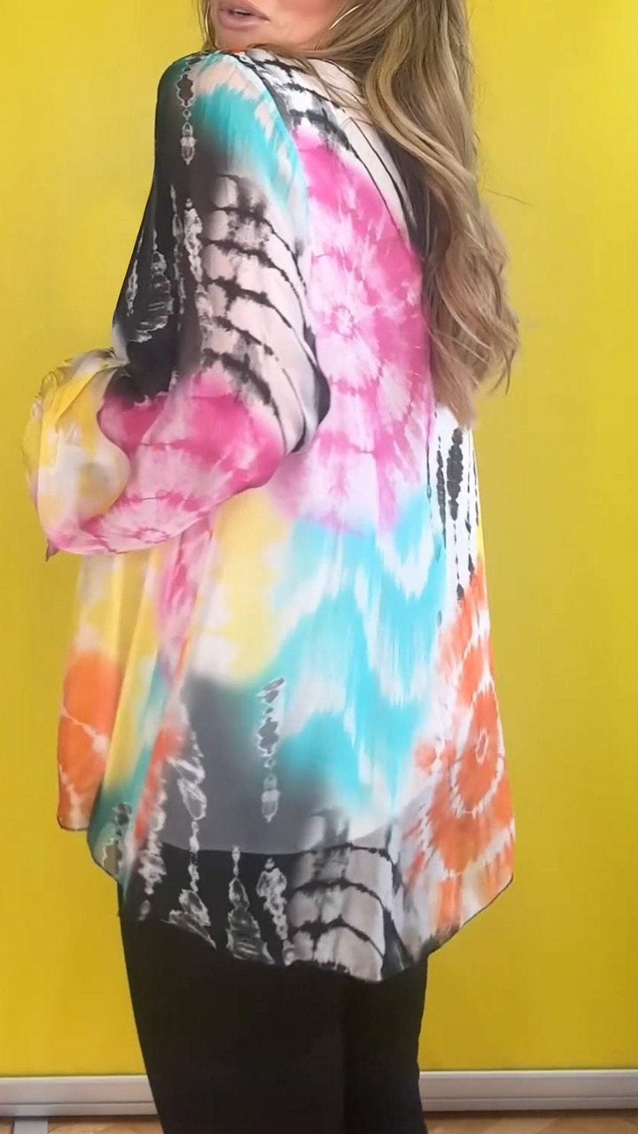 🔥SUMMER SALE 47% OFF🔥Casual V-neck Tie-dye Top