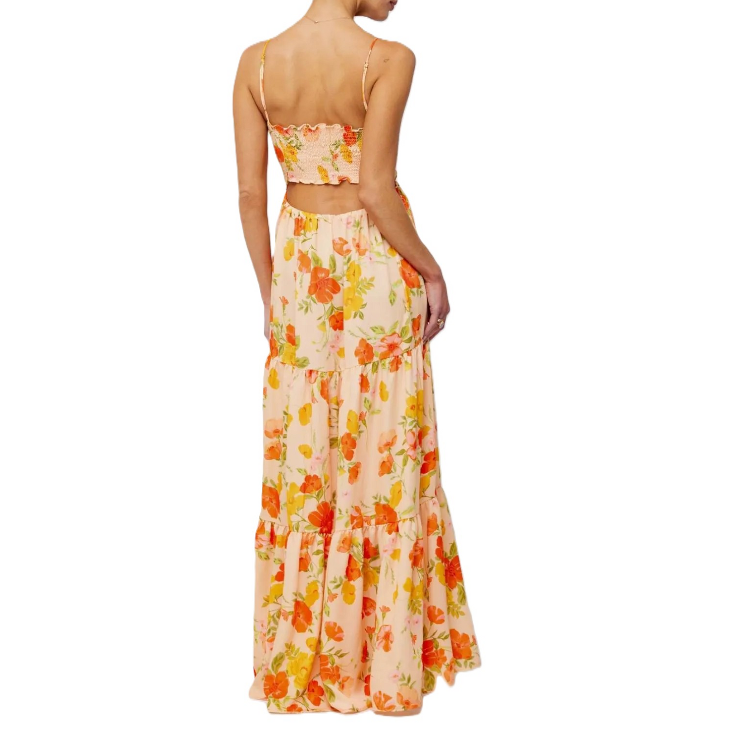 🌞Summer Sale 50% OFF🔥Floral Print Tie Front Tiered Maxi Dress