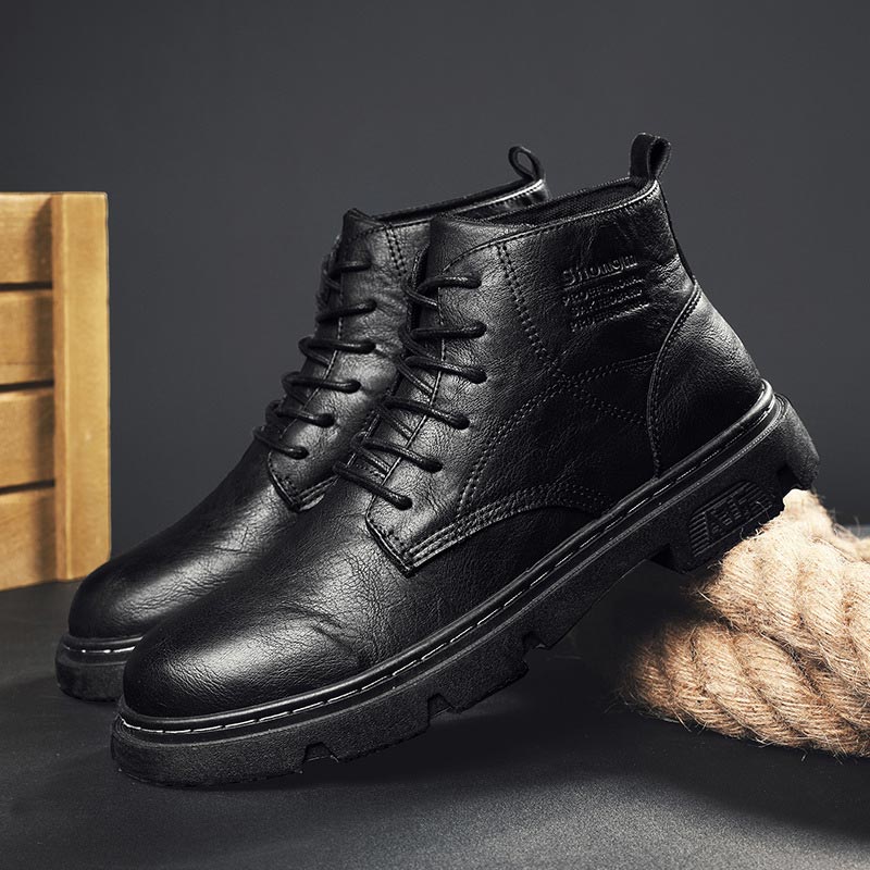 Nice Gift! Men’s Vintage Round Toe Leather Boots