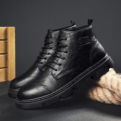 Nice Gift! Men’s Vintage Round Toe Leather Boots
