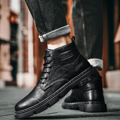 Nice Gift! Men’s Vintage Round Toe Leather Boots