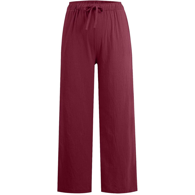 🔥Hot Sale🔥Women's  Cotton Linen casual wide-leg pants