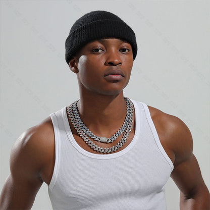 Zirconia Diamond-Cuban Link Necklace