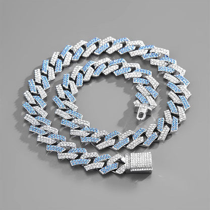 Zirconia Diamond-Cuban Link Necklace