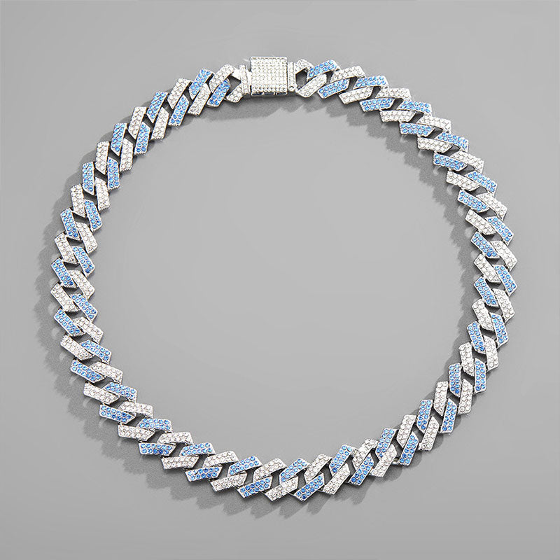 Zirconia Diamond-Cuban Link Necklace