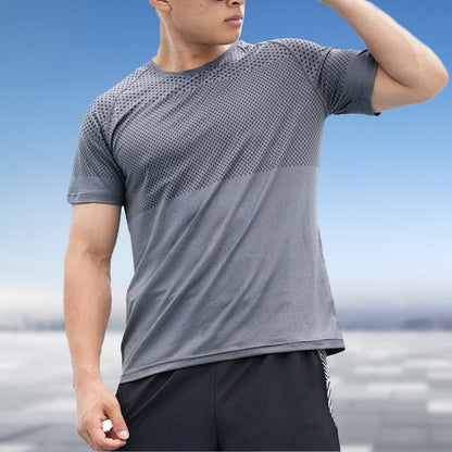Men's Round Neck Quick-Dry Sports Short Sleeve Top