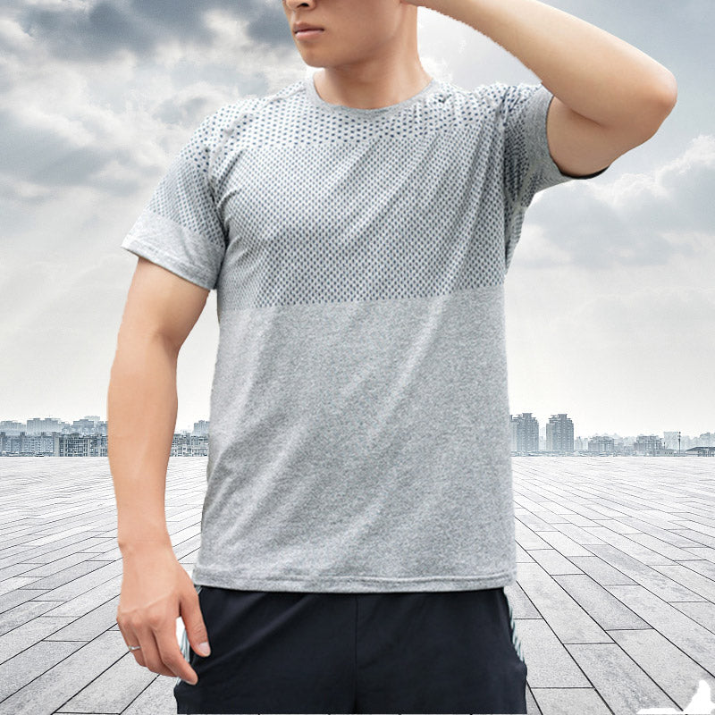 Men's Round Neck Quick-Dry Sports Short Sleeve Top