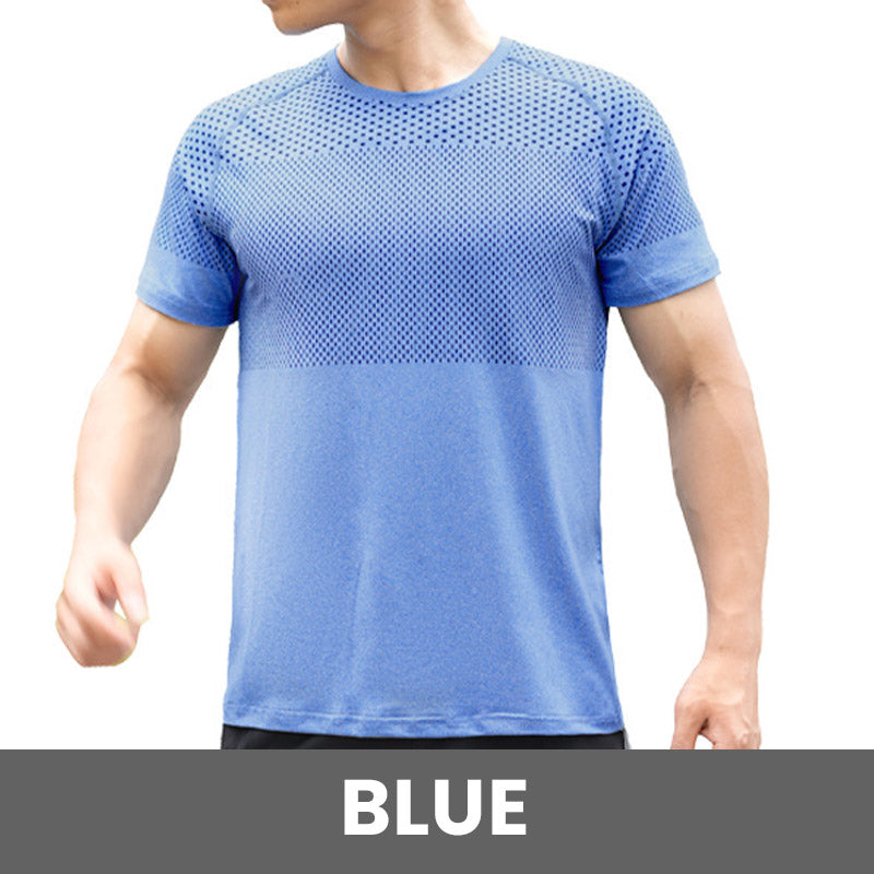 Men's Round Neck Quick-Dry Sports Short Sleeve Top
