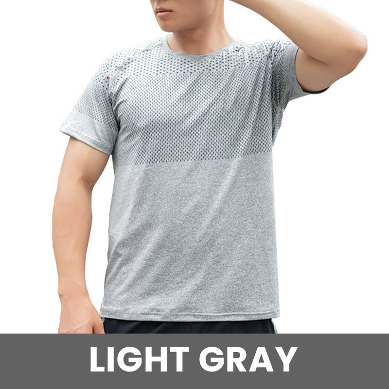 Men's Round Neck Quick-Dry Sports Short Sleeve Top